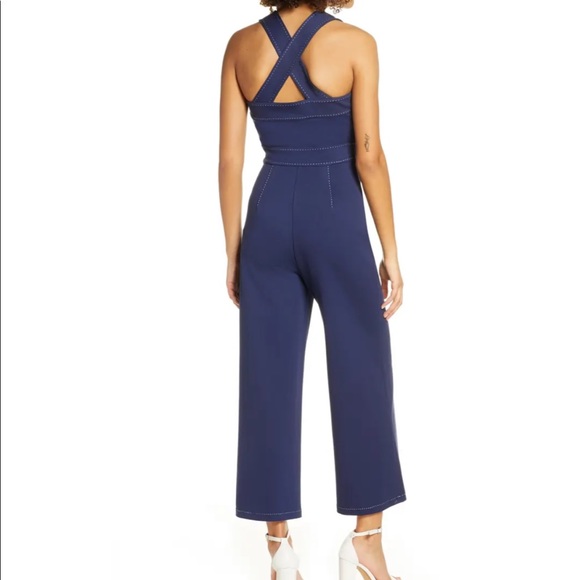 NWT ALI & JAY Blue Eastside Wide Leg Jumpsuit $148 - Picture 4 of 8